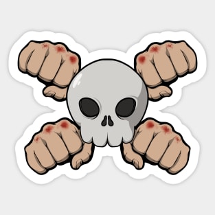 Bare Knuckle Boxing crew Jolly Roger (no caption) Sticker